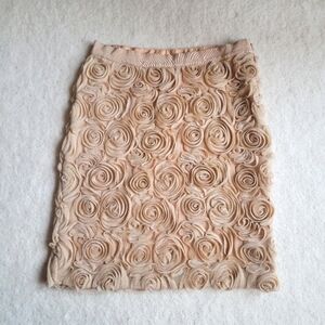 Banana Republic Champagne Rosette Pencil Skirt - Women's 2